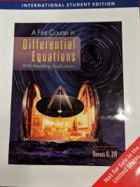 A first course in differential equations with modeling applications
